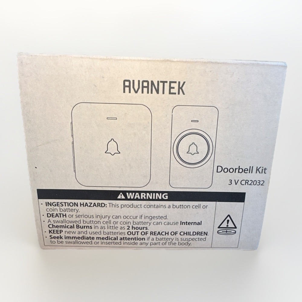 New Wireless Door Bell Kit‎ - AVANTEK CW-11 - Waterpoof - Doorbell Chime - White